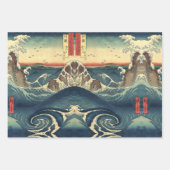 Vintage japanische Kunstlandschaft Geschenkpapier Set (Vorderseite 2)