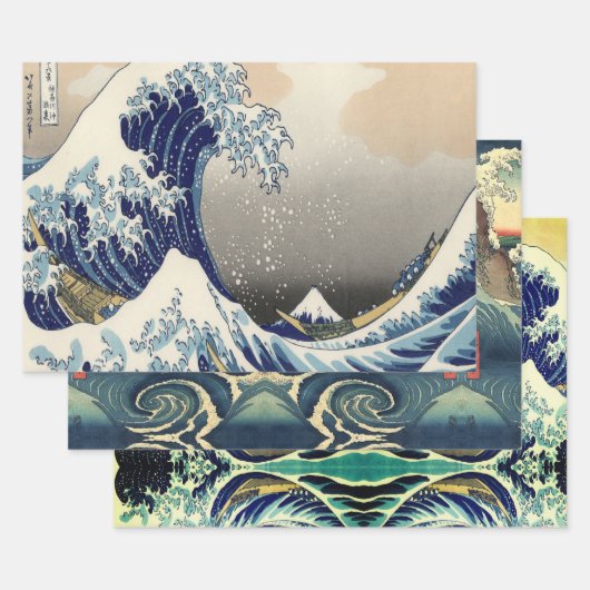 Vintage japanische Kunstlandschaft Geschenkpapier Set (Set)