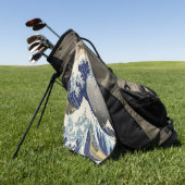 Vintage japanische Kunstlandschaft Golfhandtuch (Gras)