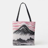 Vintage japanische Kunstlandschaft Tasche (Rückseite)