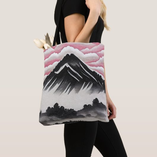 Vintage japanische Kunstlandschaft Tasche (Von Nahem)