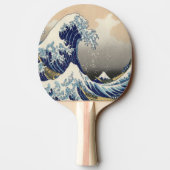 Vintage japanische Kunstlandschaft Tischtennis Schläger (Rückseite)