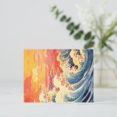 Vintage japanische Kunstpostkarte Postkarte (Stehend Vorderseite)