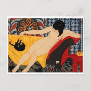 Vintage japanische Kunstpostkarte Postkarte