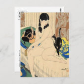 Vintage japanische Kunstpostkarte Postkarte (Vorne/Hinten)