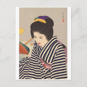 Vintage japanische Kunstpostkarte Postkarte