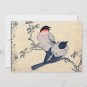 Vintage japanische Lovebirds, die Einladung (Rückseite)