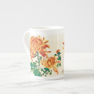 Vintage japanische Malerei der Chrysanthemen Porzellantasse