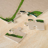 Vintage japanische Malerei eines Papageis, Rot & G Puzzle (Seite)