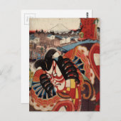 Vintage japanische Malerei - Kabuki Schauspieler Postkarte (Vorne/Hinten)
