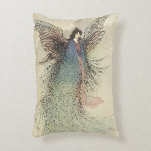 Vintage japanische Märchen, der Mond Maiden Dekokissen (Vorderseite(Vertikal))