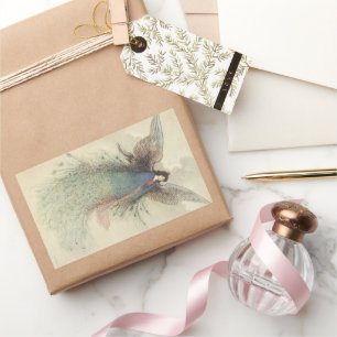 Vintage japanische Märchen, der Mond Maiden Rechteckiger Aufkleber