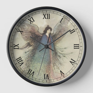 Vintage japanische Märchen, Die Mond-Jungfrau Wanduhr