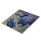 Vintage japanische Maskuline Wave von Hokusai Fliese (Seite)