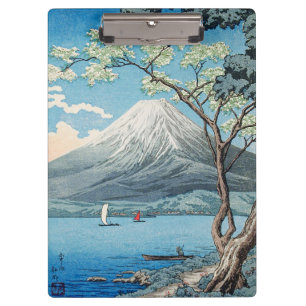 Vintage japanische Mount Fuji und Lake Yamanaka Ku Klemmbrett