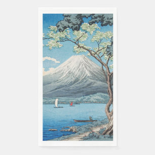 Vintage japanische Mount Fuji und Lake Yamanaka Ku Serviette