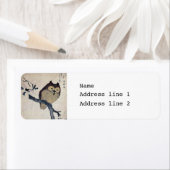 Vintage japanische Owl Address Labels (Insitu)