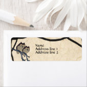 Vintage japanische Owl Address Labels (Insitu)