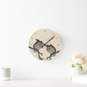 Vintage japanische Owls Runde Wanduhr (Zuhause)