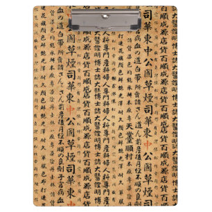 Vintage-Japanische Papierdrucke Klemmbrett
