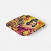Vintage japanische Pulp-Frau Pappteller (Gewinkelt)