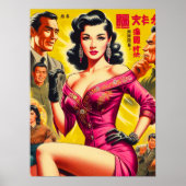 Vintage japanische Pulp-Frau Poster (Vorne)