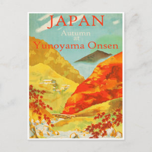 Vintage japanische Reisekarte Postkarte