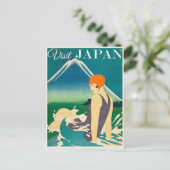 Vintage japanische Reisekarte Postkarte (Stehend Vorderseite)
