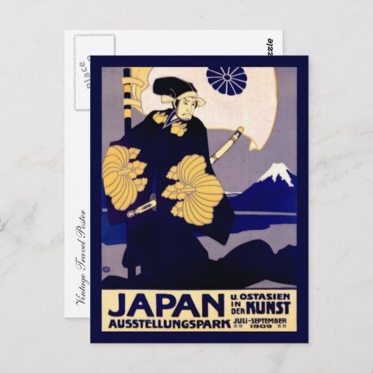 Vintage japanische Reisewerbung Postkarte (Vorne/Hinten)