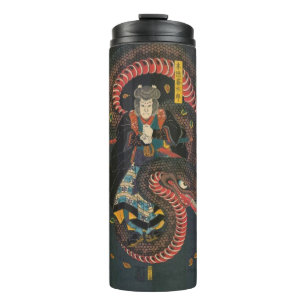 Vintage japanische Riesenschlange Thermosbecher