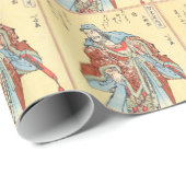 Vintage japanische Samuraiskizzetätowierung Geschenkpapier (Rolleneckpunkt)