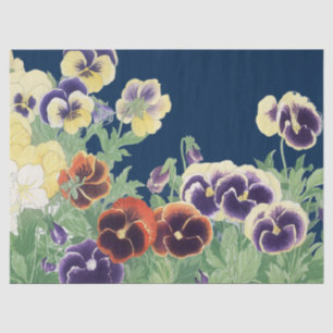 Vintage Japanische Stiefmütterchen-Blume Ukiyo-e B Seidenpapier