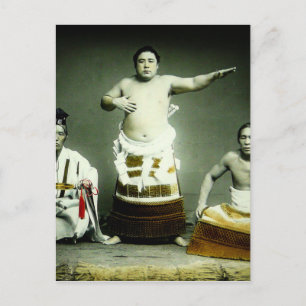 Vintage japanische Sumo Wrestlers Altes Japan Postkarte