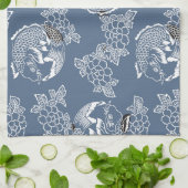 Vintage japanische Tattoo Koi (Karp) Geschirrtuch (Gefaltet)