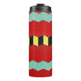 Vintage japanische Textil-Holzschnitt-Druck Thermosbecher