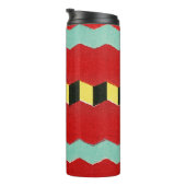 Vintage japanische Textil-Holzschnitt-Druck Thermosbecher (Nach rechts gedreht)