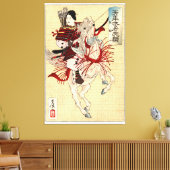 Vintage japanische Ukiyo-e Art Die Kriegerin Leinwanddruck (Insitu (Wohnzimmer))