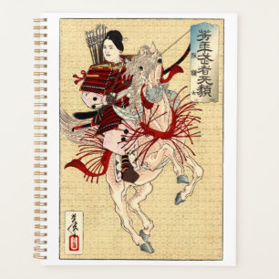 Vintage japanische Ukiyo-e Art Die Kriegerin Planer
