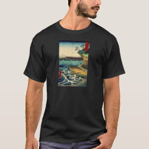 Vintage-Japanische Ukiyo-e Mt. Fuji 房州保田ノ海岸 T-Shirt