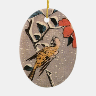 Vintage japanische Vogel-Verzierung Keramikornament