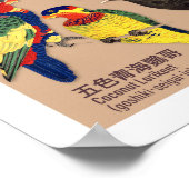 Vintage Japanische Vogelatlas-Illustration Poster (Ecke)