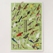 Vintage Japanische Vogelatlas-Illustration Puzzle (Vertikal)