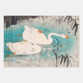 Vintage japanische Vogeldekoupage Geschenkpapier Set (Vorderseite 3)