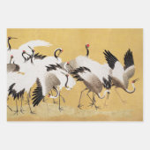 Vintage japanische Vogelschwärme Geschenkpapier Set (Vorderseite 3)
