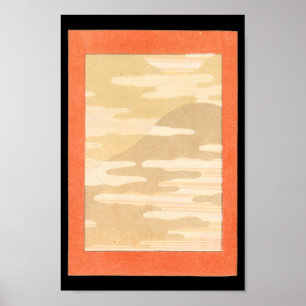 Vintage japanische Wall Art Mountains Poster