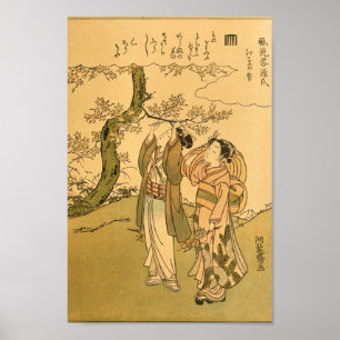 Vintage japanische Wall Art Women Poster