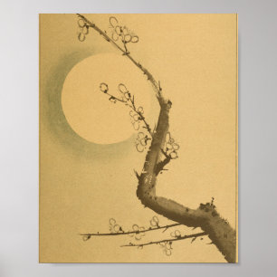 Vintage Japanische Wandkunst Baum Poster