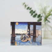 Vintage japanische Wasserboote Postkarte (Stehend Vorderseite)