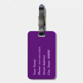 Vintage japanische Waves, Twilight Lila und Lilac Gepäckanhänger (Rückseite vertikal)