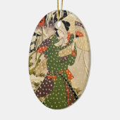 Vintage japanische Weihnachtsverzierung Keramik Ornament (Links)